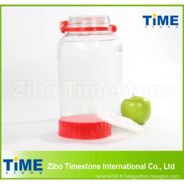 Hot Sale Glass Jar avec couvercle en plastique